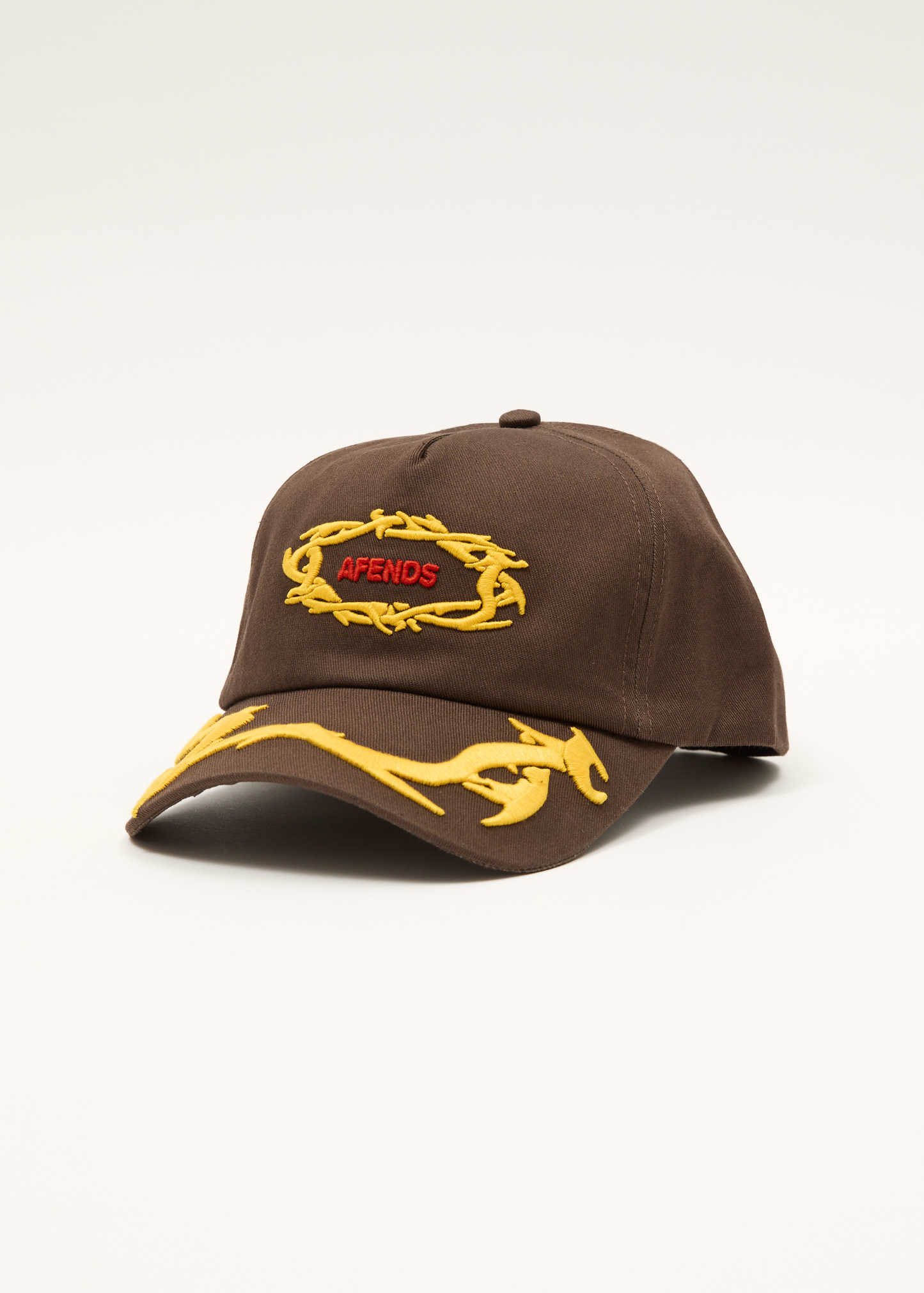 AFENDS Mens Rocked - Five Panel Cap - Coffee