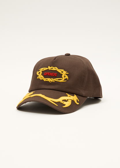 AFENDS Mens Rocked - Five Panel Cap - Coffee