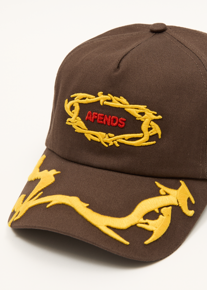 AFENDS Mens Rocked - Five Panel Cap - Coffee