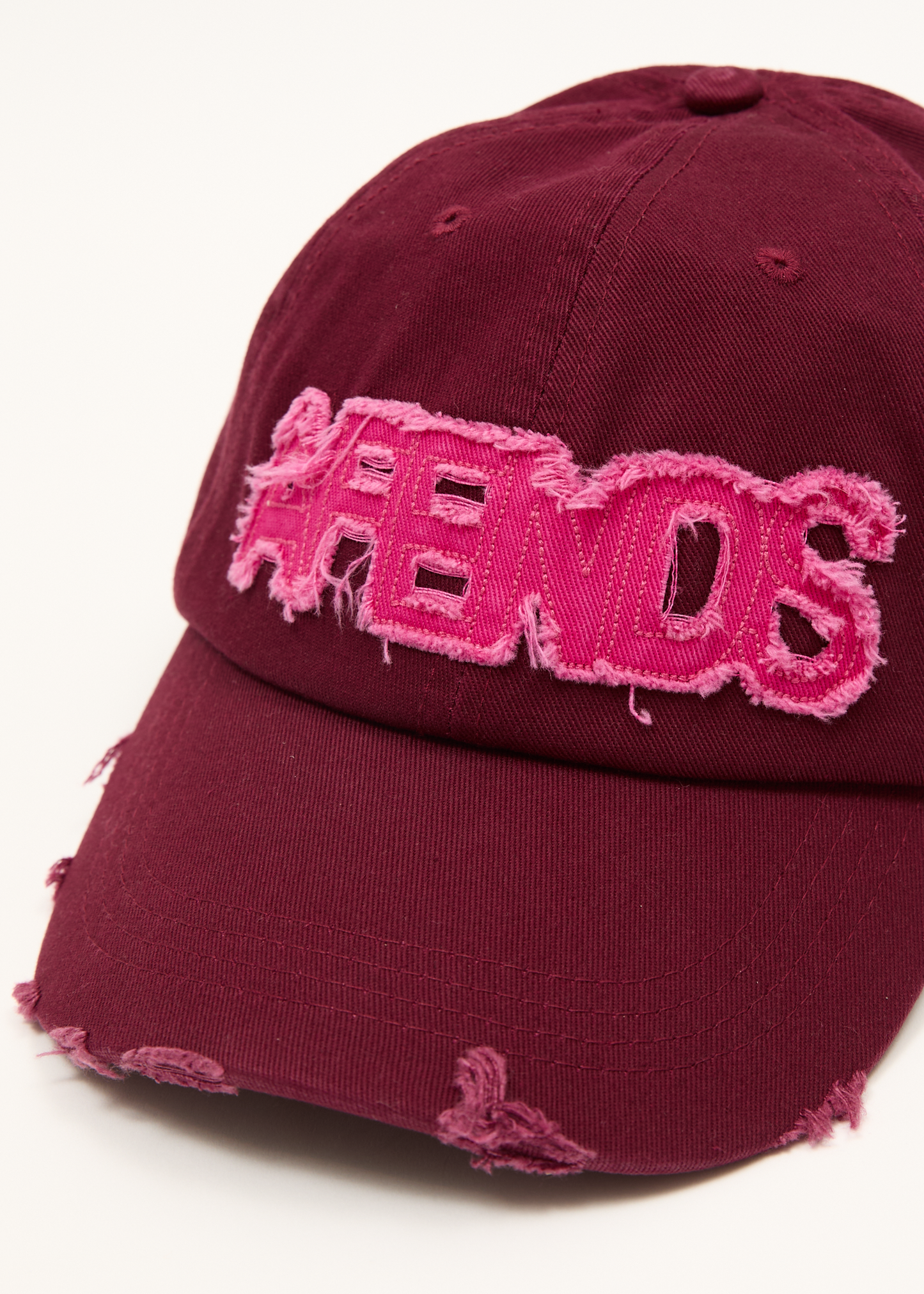 AFENDS Womens Wonders - Panelled Cap - Burgundy