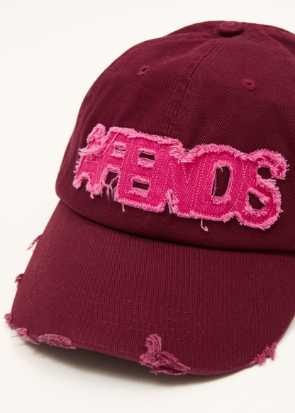 AFENDS Womens Wonders - Panelled Cap - Burgundy