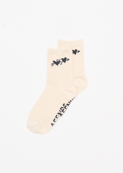 AFENDS Womens Rise - Two Pack Socks - Moonbeam / Stone Black