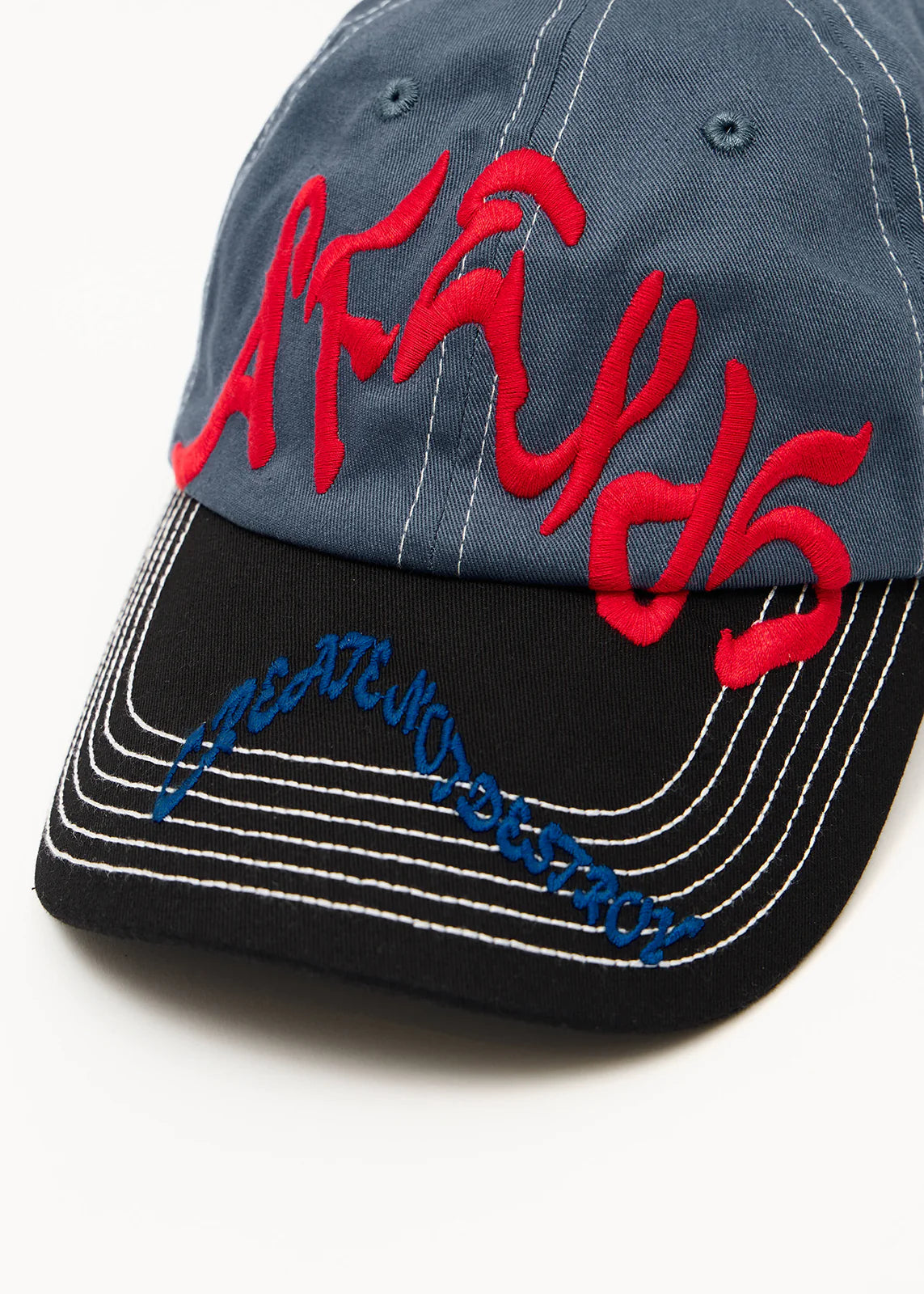 AFENDS Unisex Consider - Six Panel Cap - Slate Blue