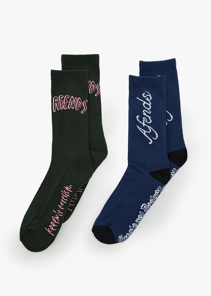 AFENDS Unisex Horoscope - Socks Two Pack - Multi