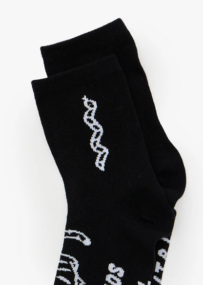 AFENDS Unisex Double Vision - Two Pack Socks - Black / White