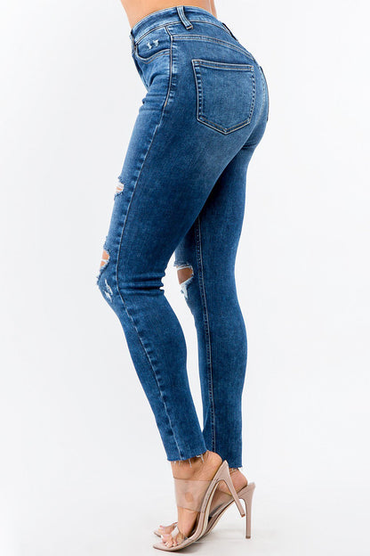 Women's Essential High Rise Distressed Skinny Jeans