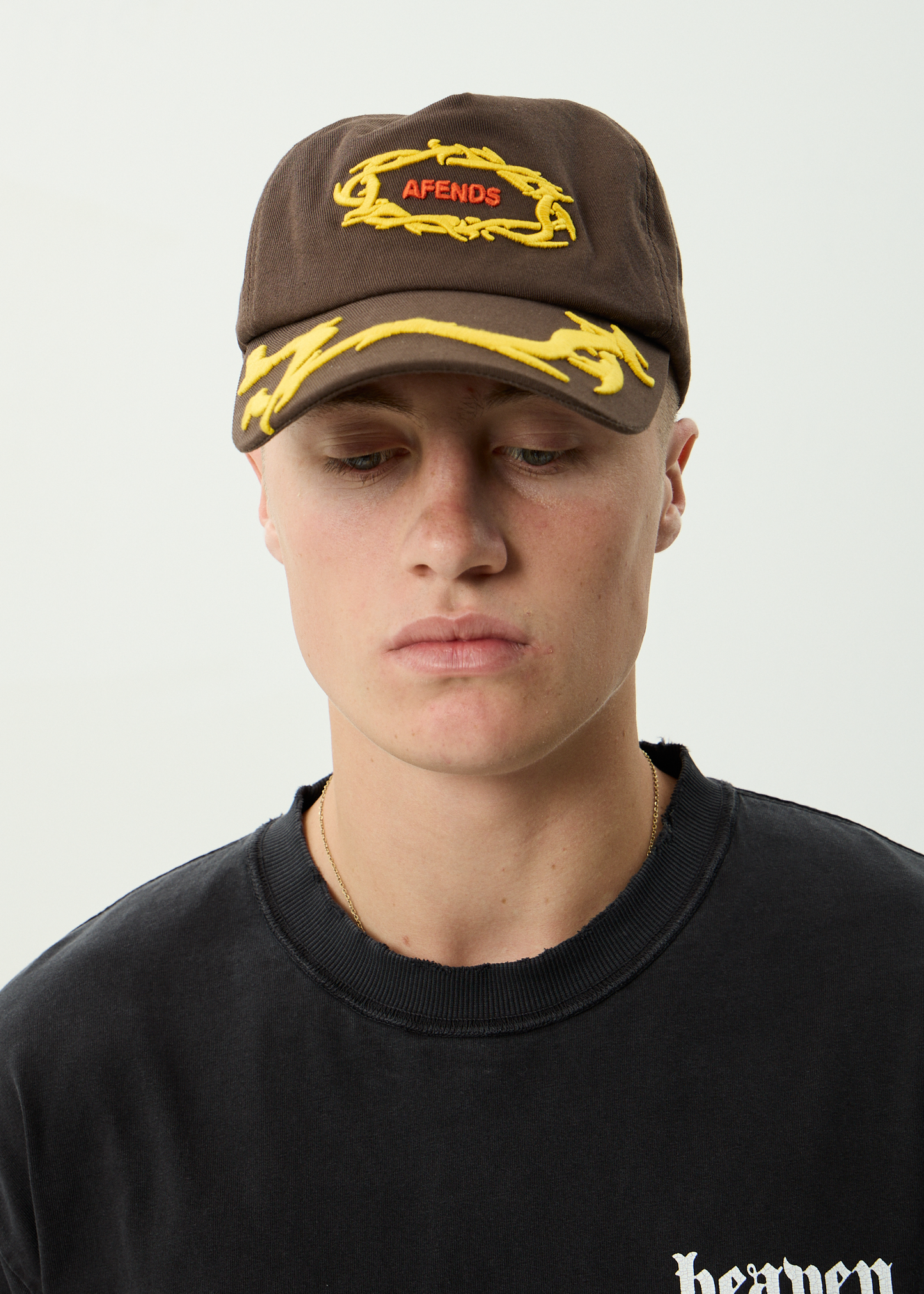 AFENDS Mens Rocked - Five Panel Cap - Coffee