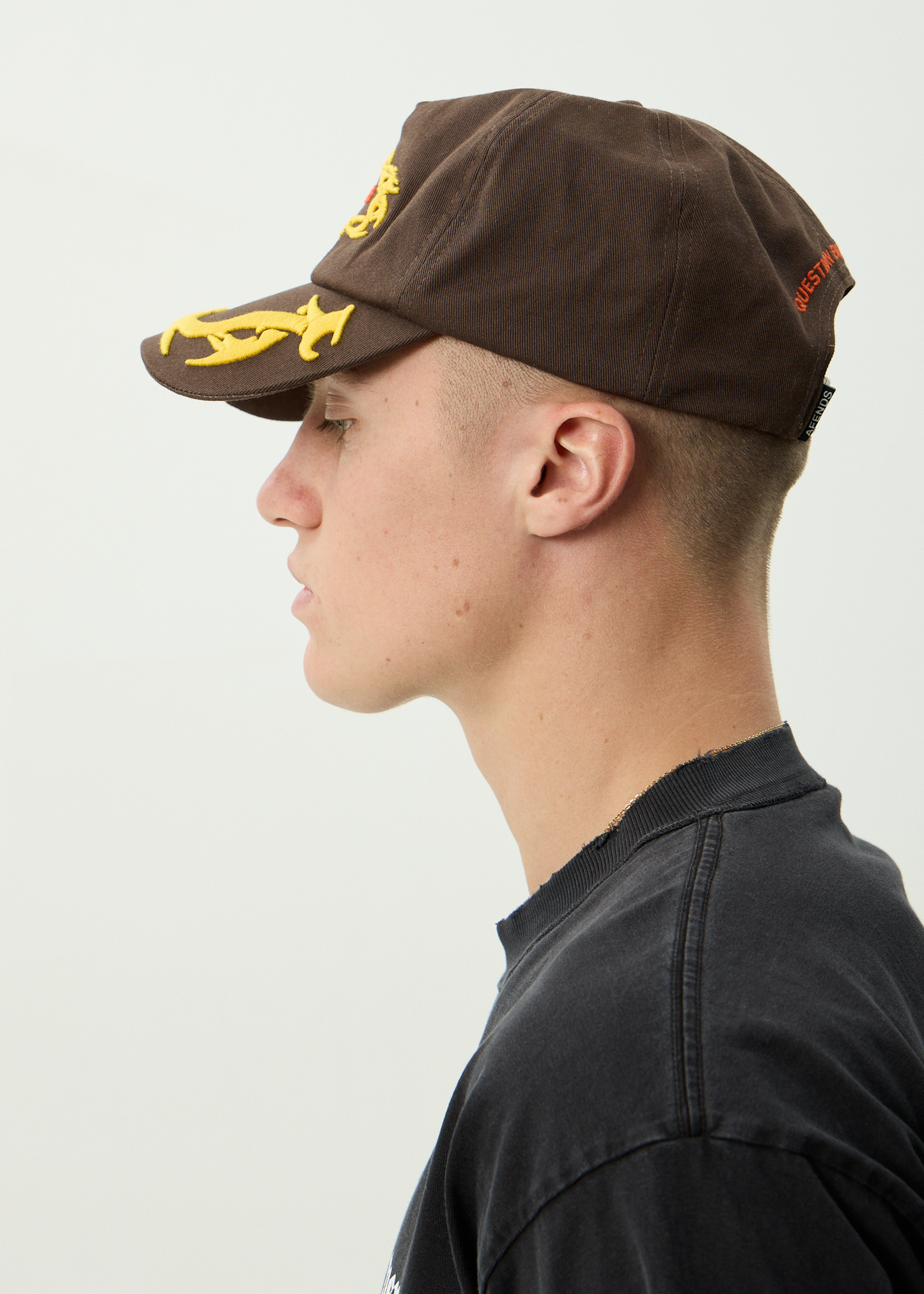 AFENDS Mens Rocked - Five Panel Cap - Coffee