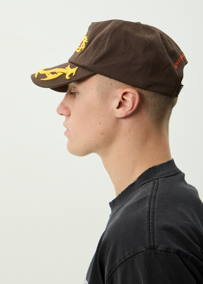 AFENDS Mens Rocked - Five Panel Cap - Coffee