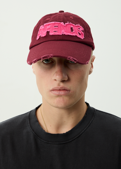 AFENDS Womens Wonders - Panelled Cap - Burgundy