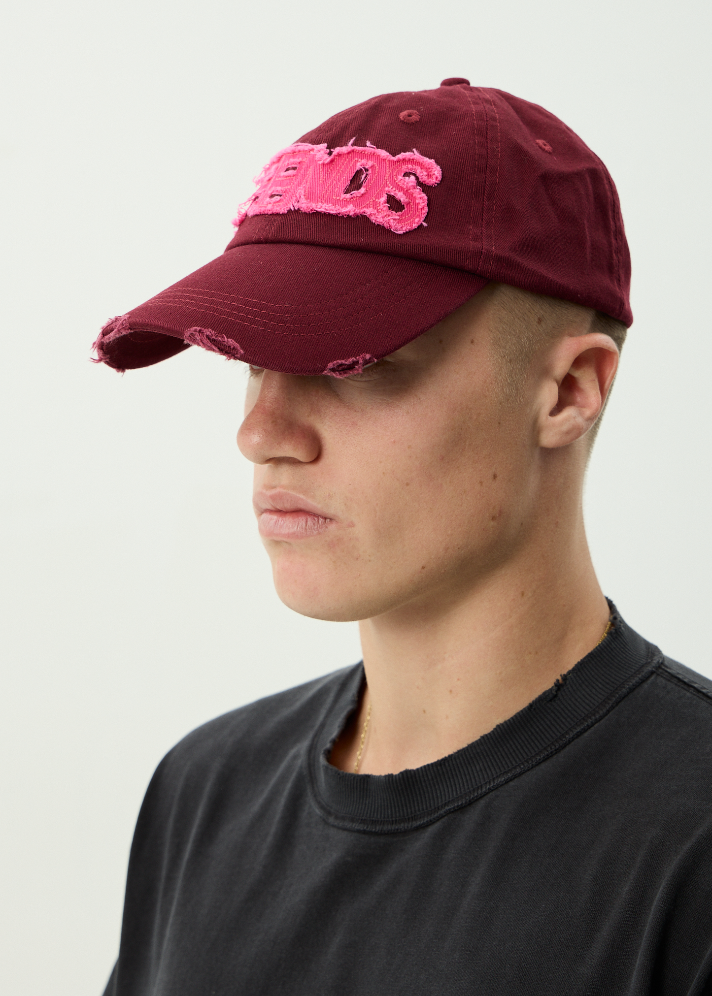 AFENDS Womens Wonders - Panelled Cap - Burgundy