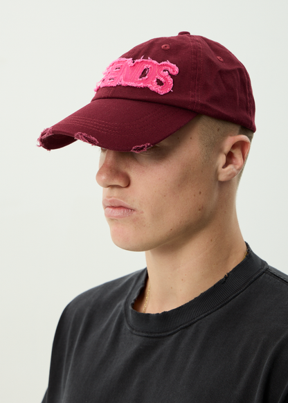 AFENDS Womens Wonders - Panelled Cap - Burgundy