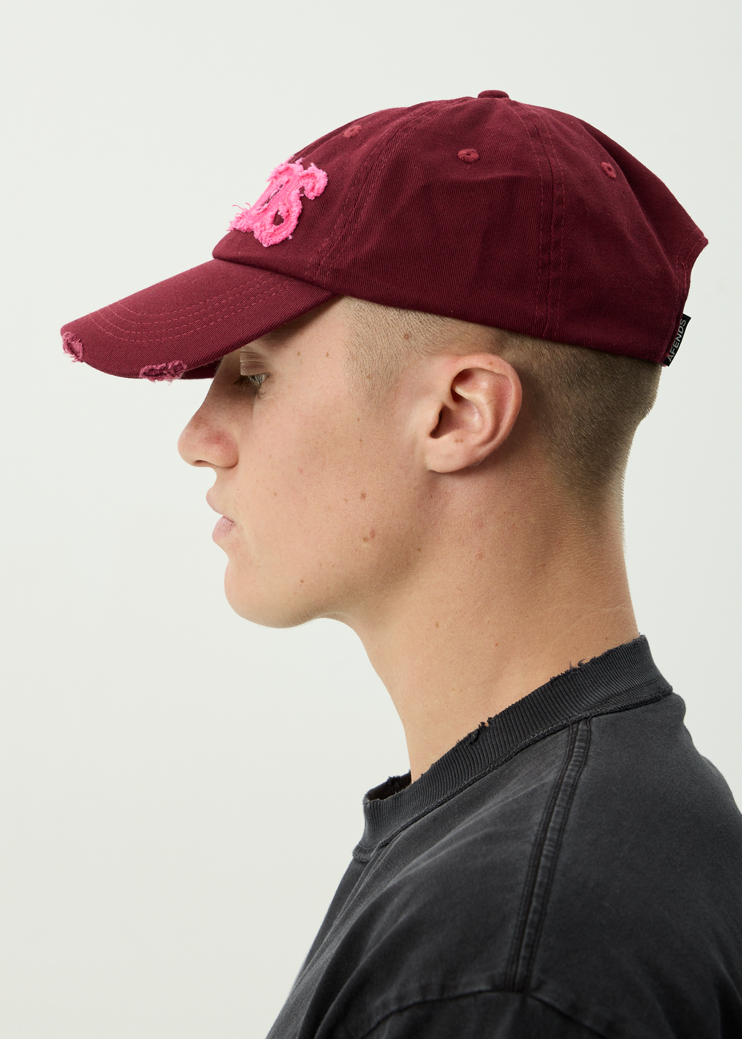 AFENDS Womens Wonders - Panelled Cap - Burgundy
