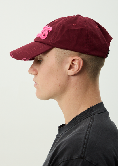 AFENDS Womens Wonders - Panelled Cap - Burgundy