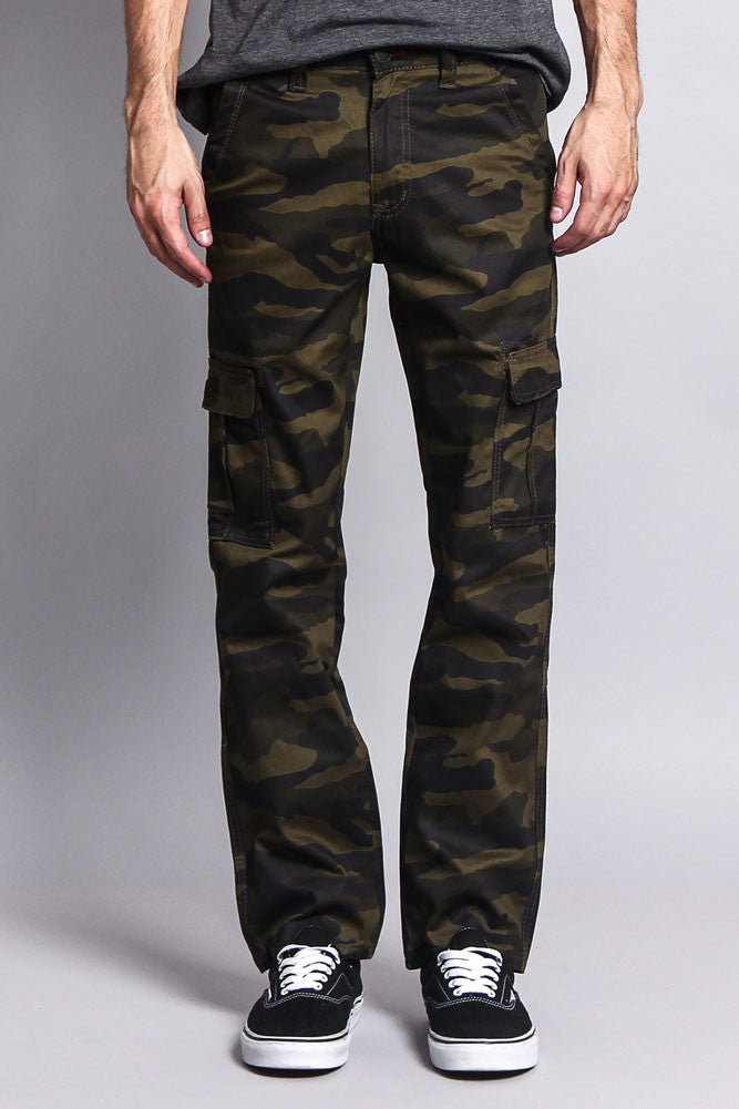 Men's Camo Cargo Slim Fit Pants