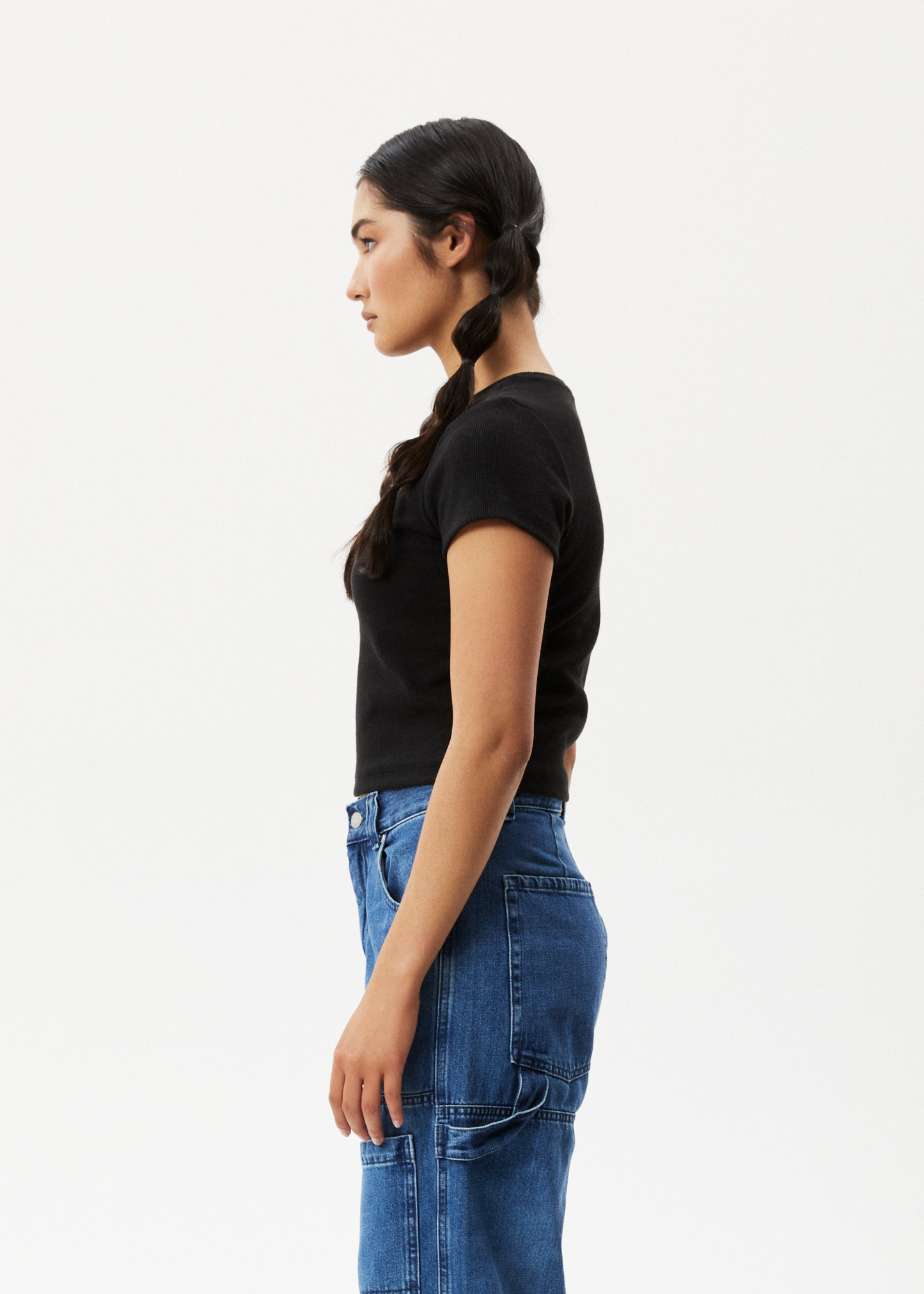 AFENDS Womens Faith - Rib Tee - Black