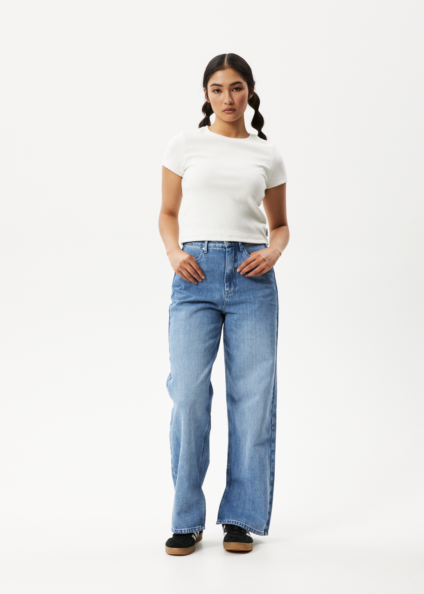 AFENDS Womens Faith - Rib Tee - Off White