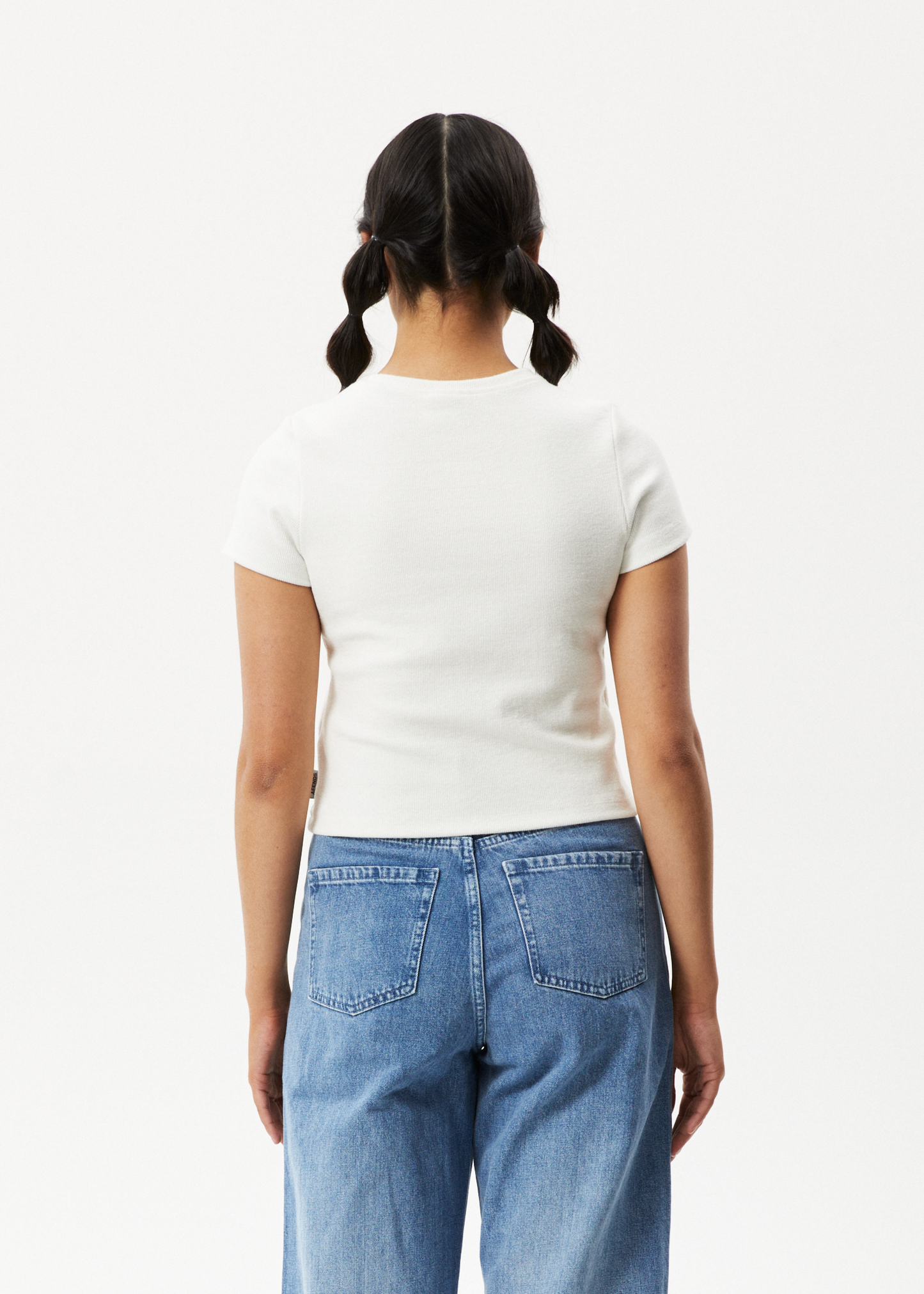 AFENDS Womens Faith - Rib Tee - Off White