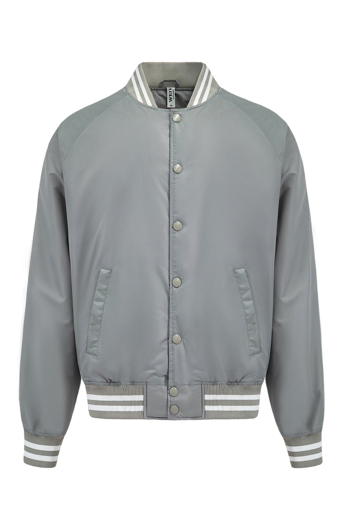 Men's Essential Solid Snap Button Varsity Jacket