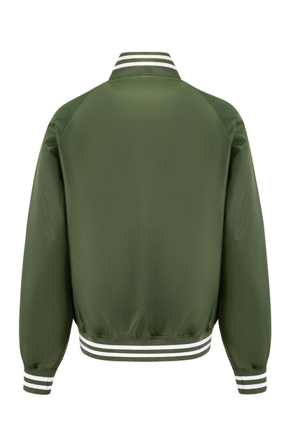 Men's Essential Solid Snap Button Varsity Jacket