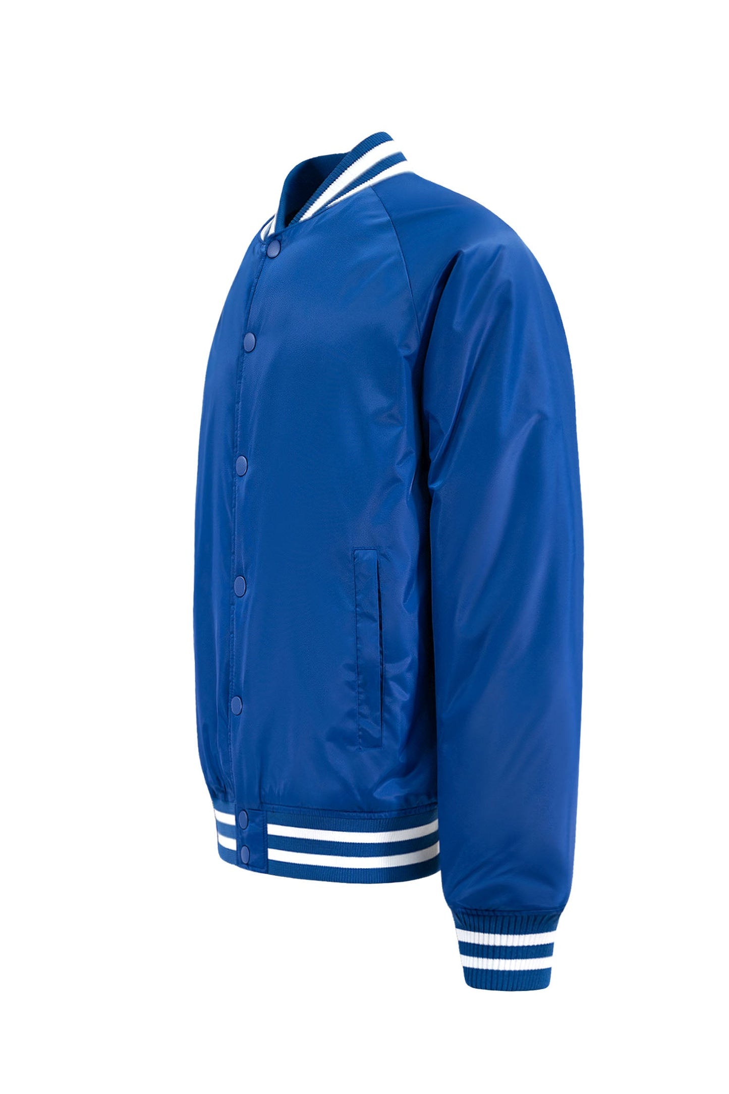 Men's Essential Solid Snap Button Varsity Jacket