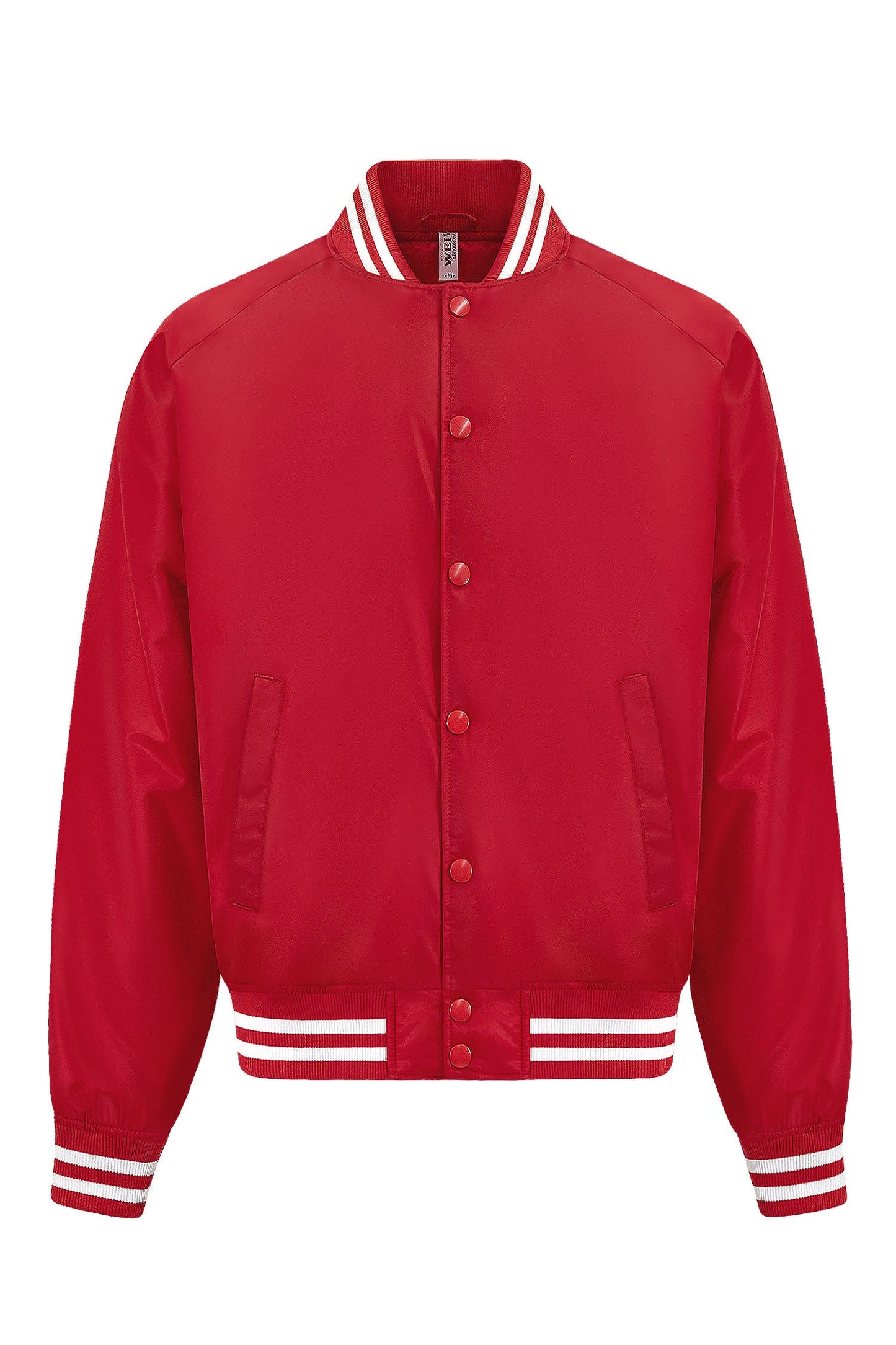 Men's Essential Solid Snap Button Varsity Jacket