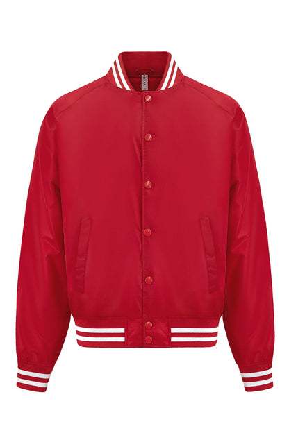 Men's Essential Solid Snap Button Varsity Jacket