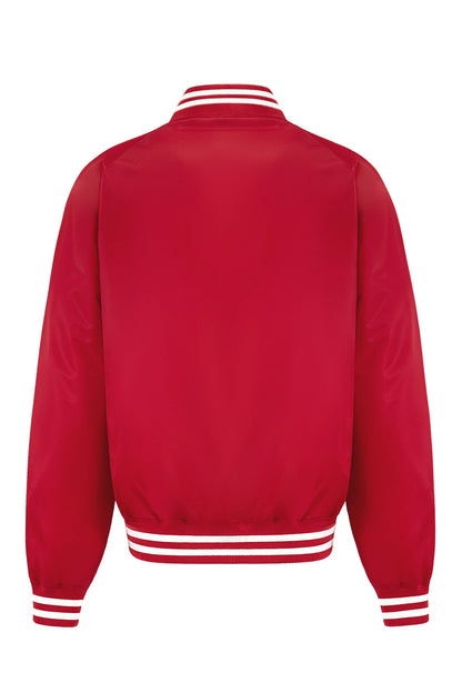 Men's Essential Solid Snap Button Varsity Jacket