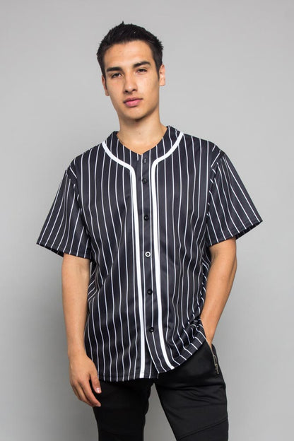Pin Striped Baseball Jersey