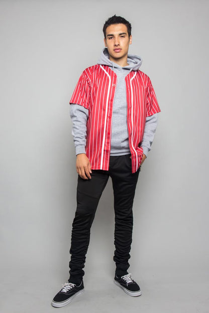 Pin Striped Baseball Jersey