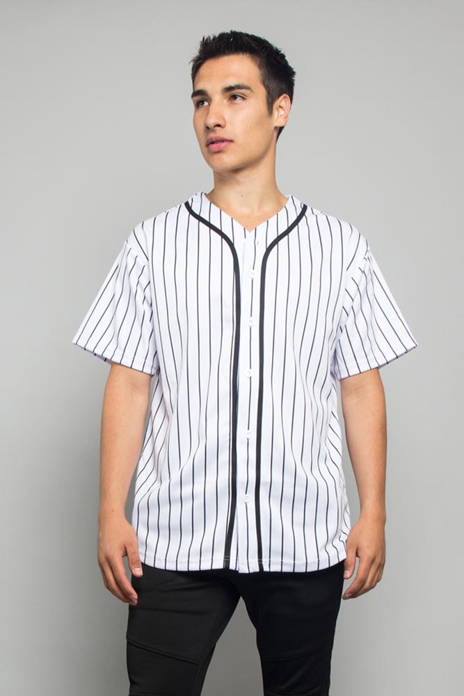 Pin Striped Baseball Jersey