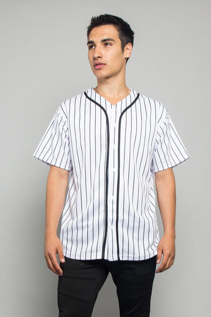 Pin Striped Baseball Jersey