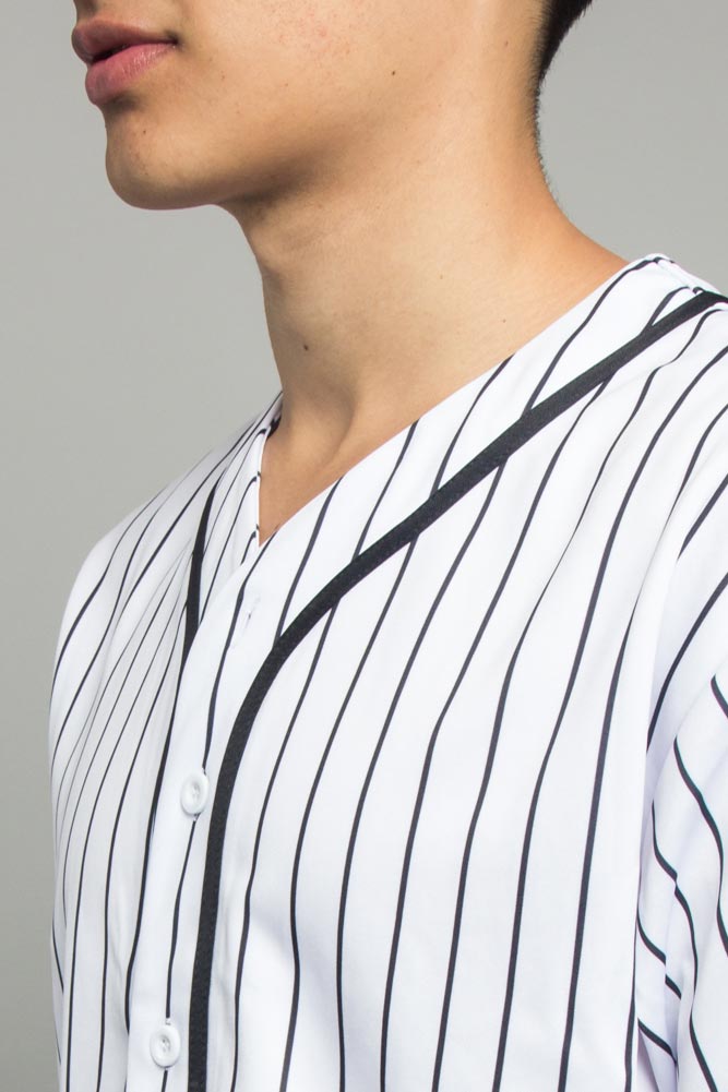 Pin Striped Baseball Jersey