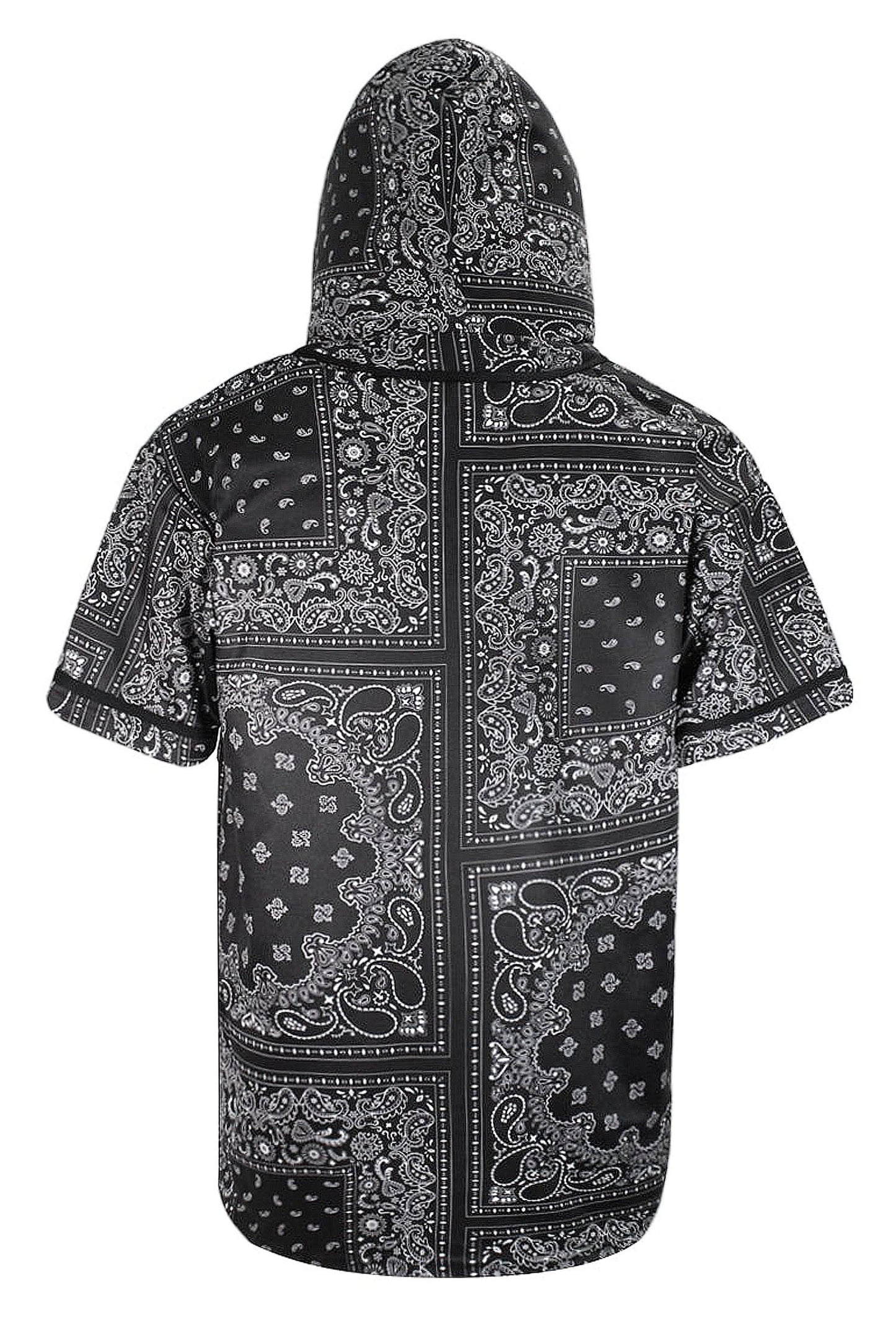 Men's Essential Hooded Bandana Baseball Short Sleeve Jersey