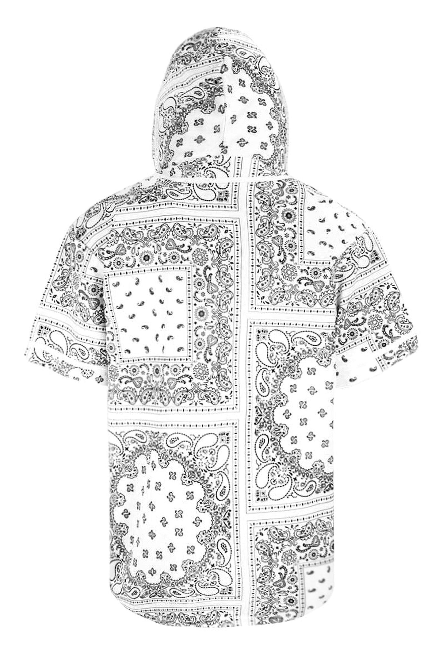 Men's Essential Hooded Bandana Baseball Short Sleeve Jersey