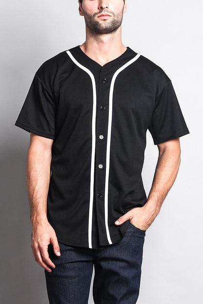 Baseball Button Down Short Sleeve Jersey