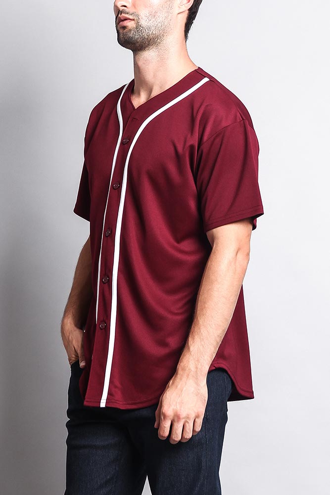Baseball Button Down Short Sleeve Jersey