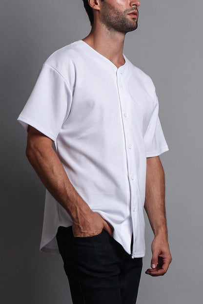 Baseball Button Down Short Sleeve Jersey