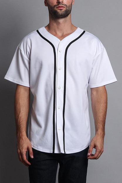 Baseball Button Down Short Sleeve Jersey