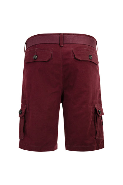 Men's Essential Solid Belted Cargo Shorts