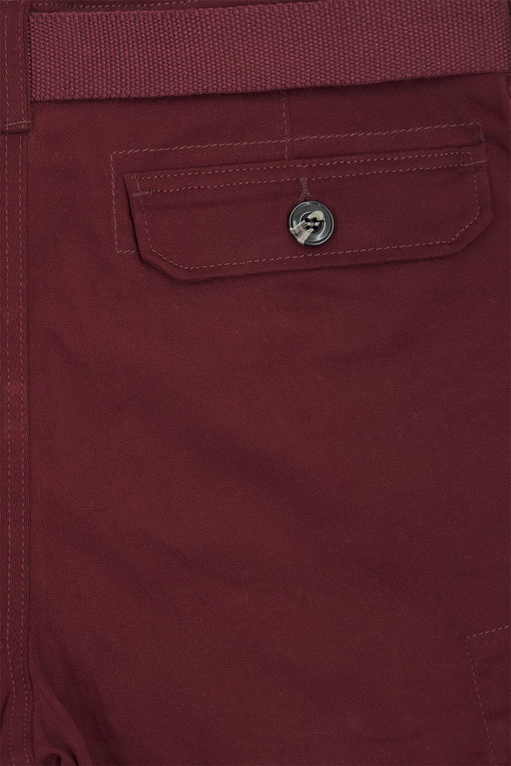 Men's Essential Solid Belted Cargo Shorts