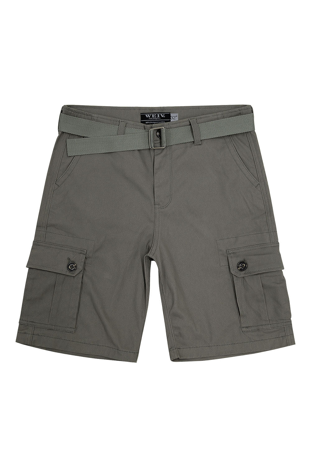 Men's Essential Solid Belted Cargo Shorts
