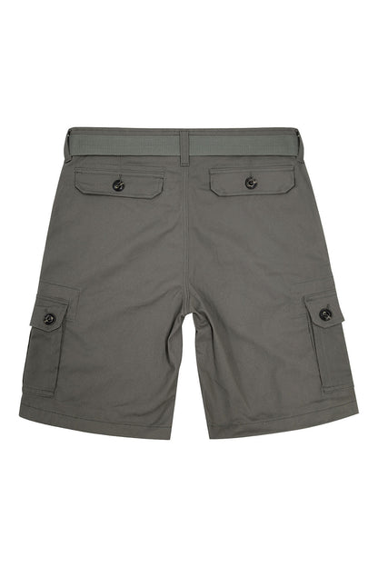 Men's Essential Solid Belted Cargo Shorts
