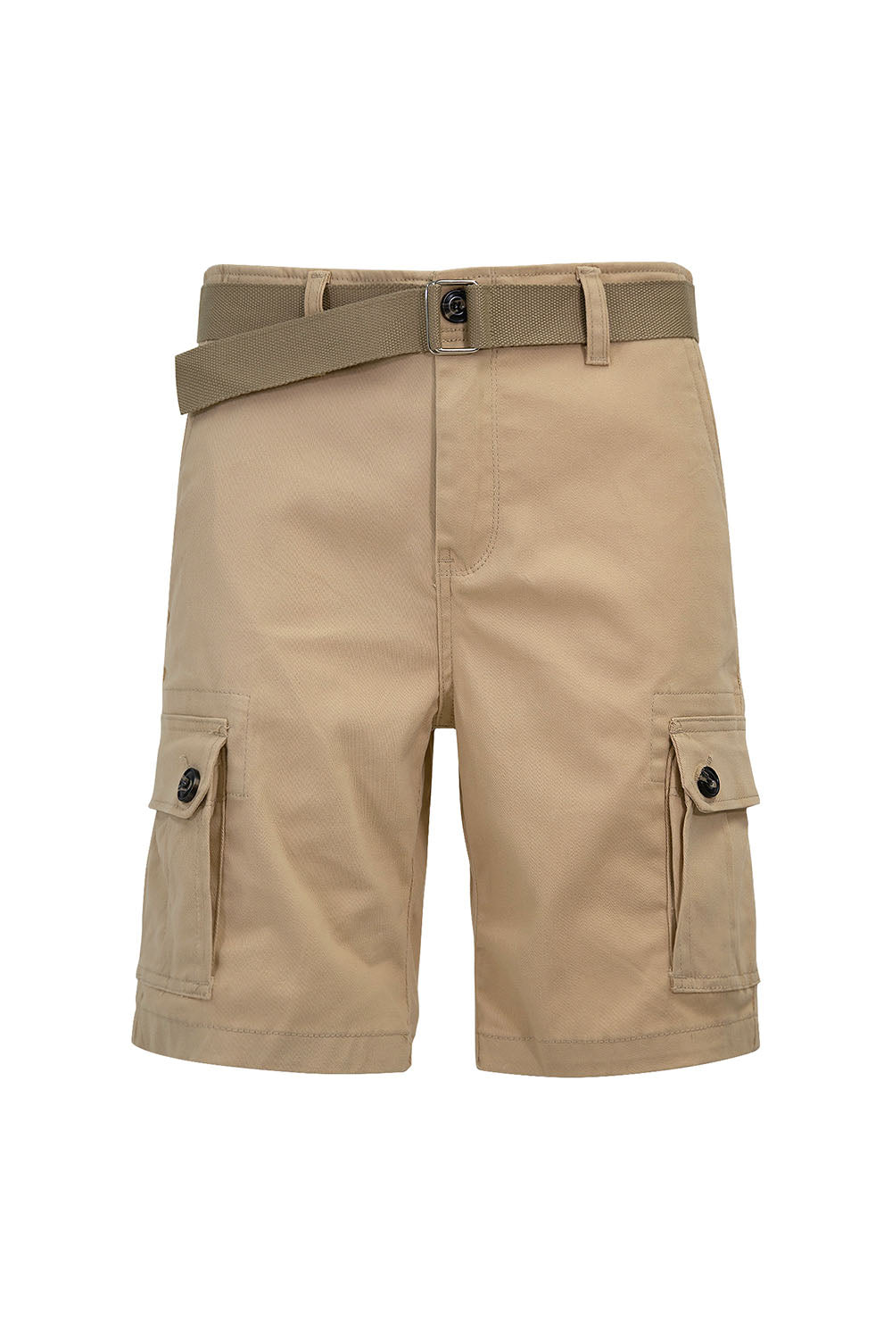 Men's Essential Solid Belted Cargo Shorts