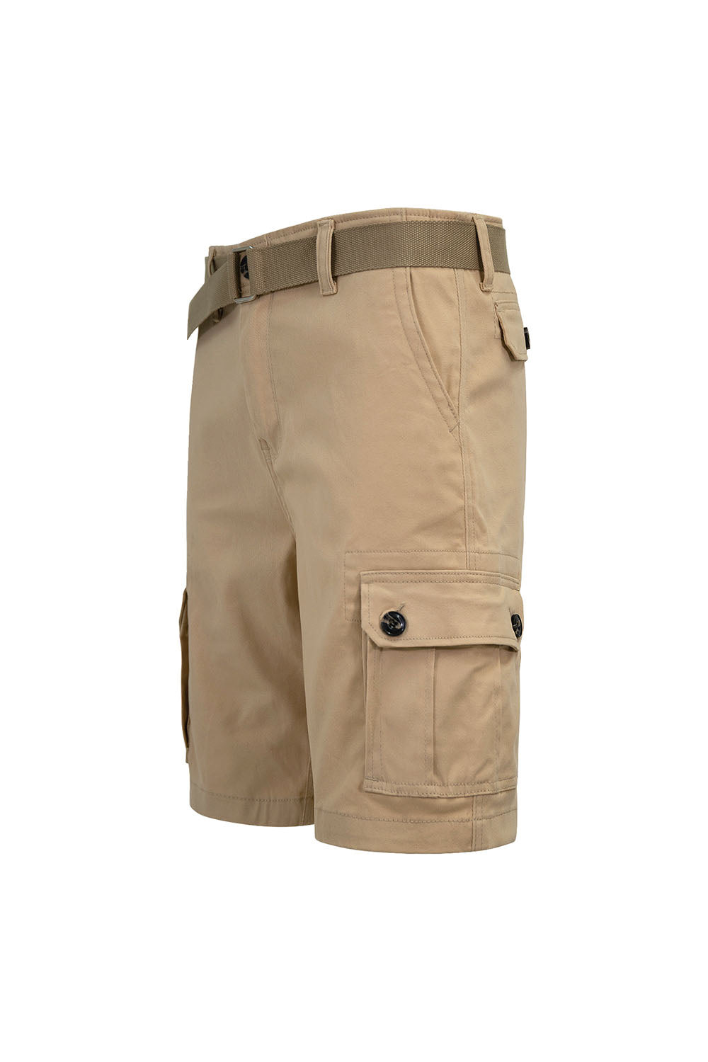 Men's Essential Solid Belted Cargo Shorts