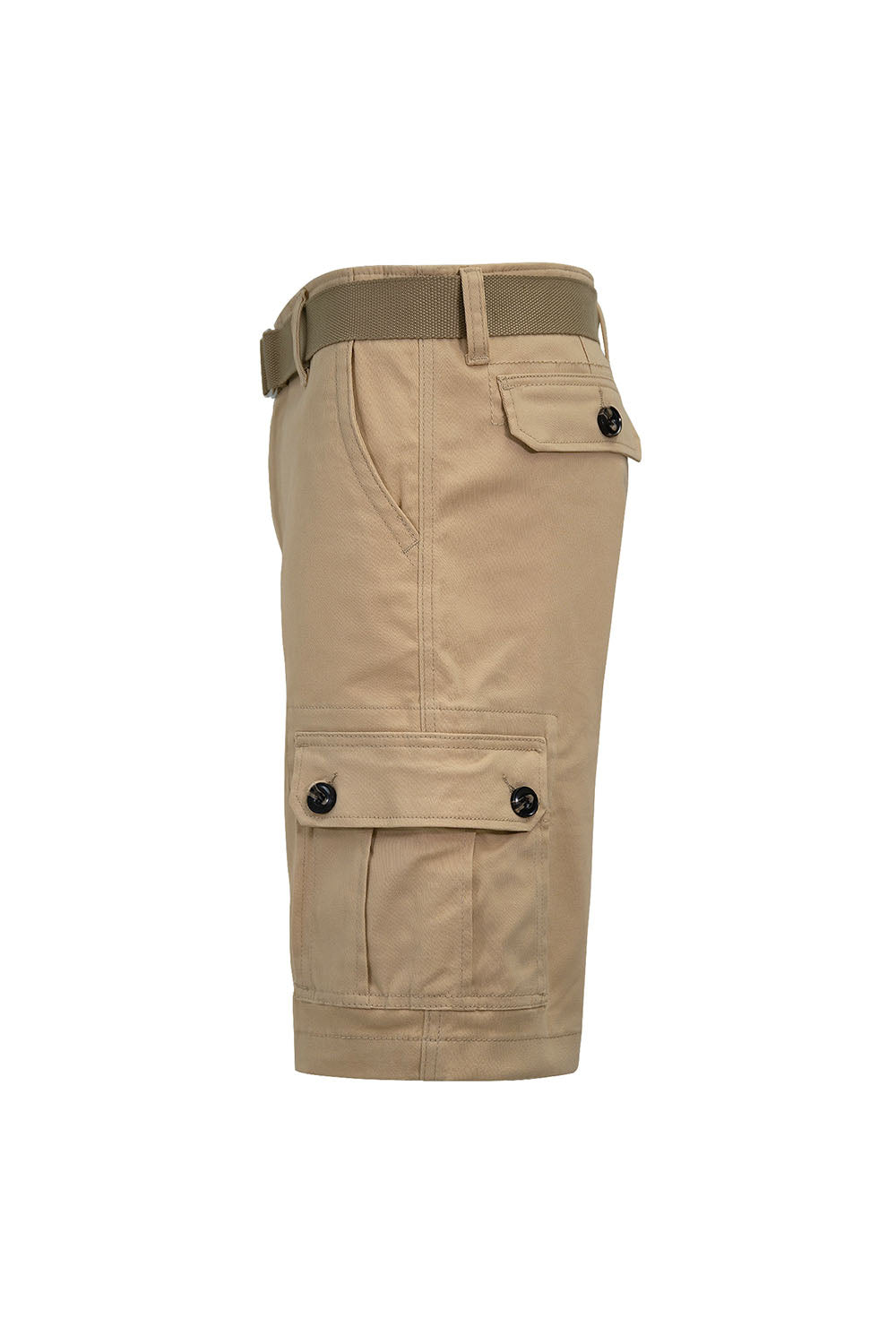 Men's Essential Solid Belted Cargo Shorts