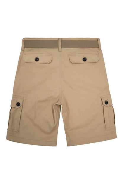 Men's Essential Solid Belted Cargo Shorts
