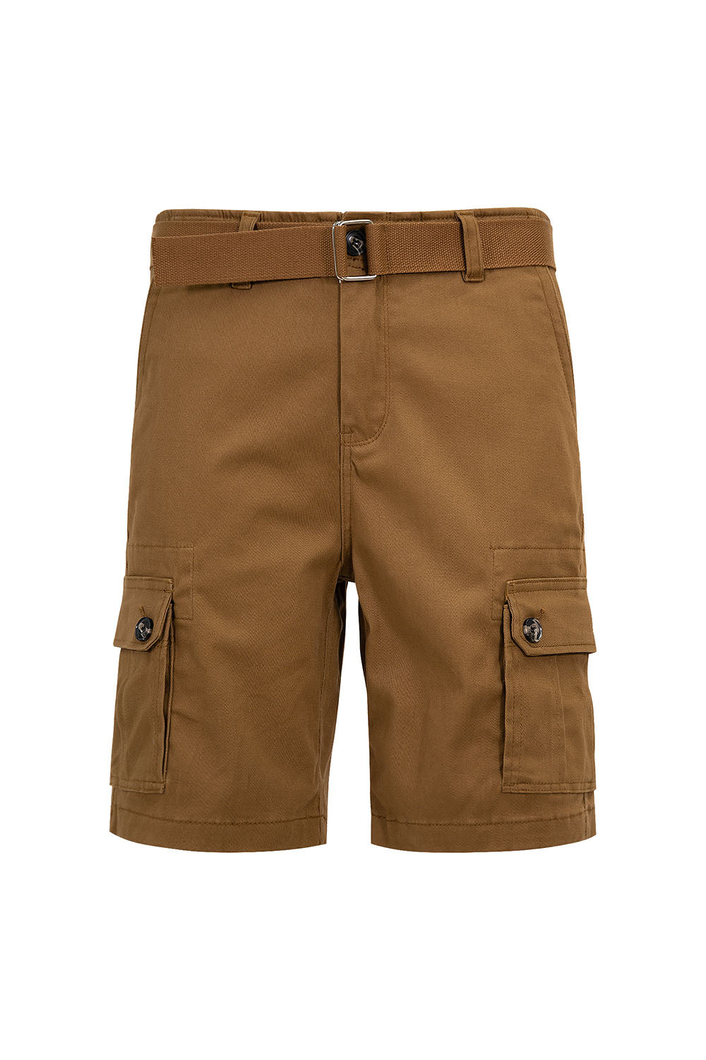 Men's Essential Solid Belted Cargo Shorts