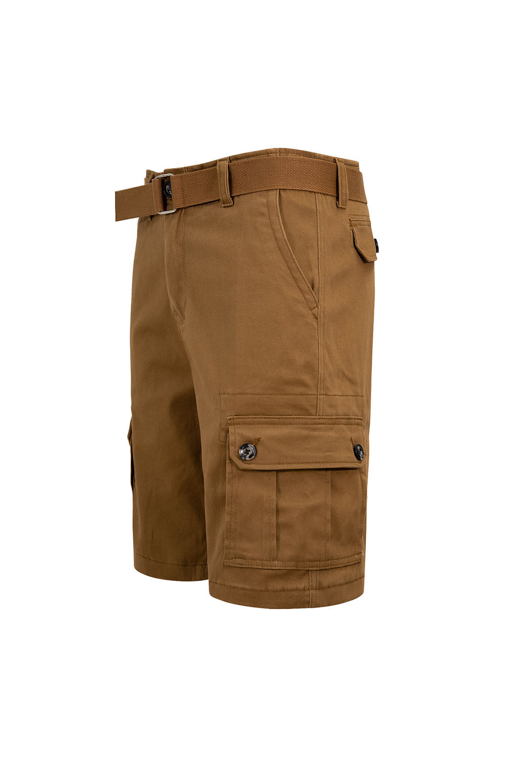 Men's Essential Solid Belted Cargo Shorts