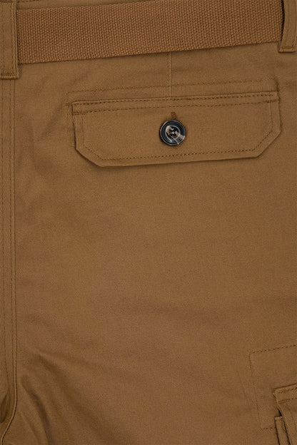 Men's Essential Solid Belted Cargo Shorts